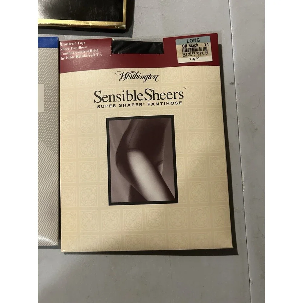 Vintage NOS Pantyhose Hosiery Lot Hanes Donna Karan Mervyn’s Worthington 9 Pc